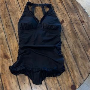 Black Jantzen one piece swimsuit